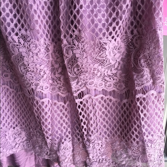 Mauve High neck lace sleeveless top Sz M New - Picture 7 of 13
